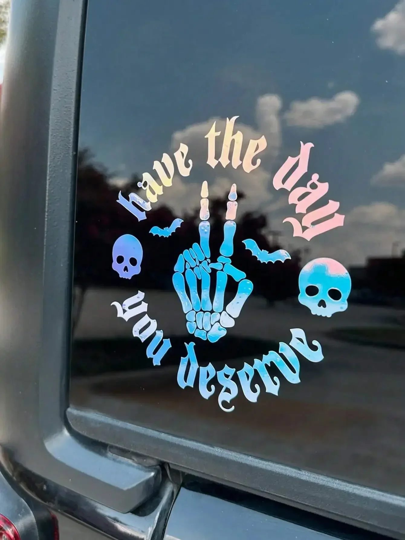 1pc Skeletal Wave Decal, Car Decal, Spooky Car Decals, Wave Decal, Skeleton Hand Decal, Bats Decal, For Girl
1pc Skeletal Wave Decal, Car Decal, Spooky Car Decals, Wave Decal, Skeleton Hand Decal, Bats Decal, For Girl