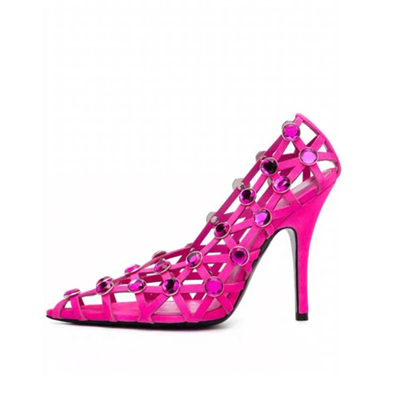 2024 New Hollow Rhinestones Women's Sandals Summer Fashion Show Sexy Pointed Toe Ladies Shoes Stiletto Rome High-heeled Sandals
2024 New Hollow Rhinestones Women's Sandals Summer Fashion Show Sexy Pointed Toe Ladies Shoes Stiletto Rome High-heeled Sandals