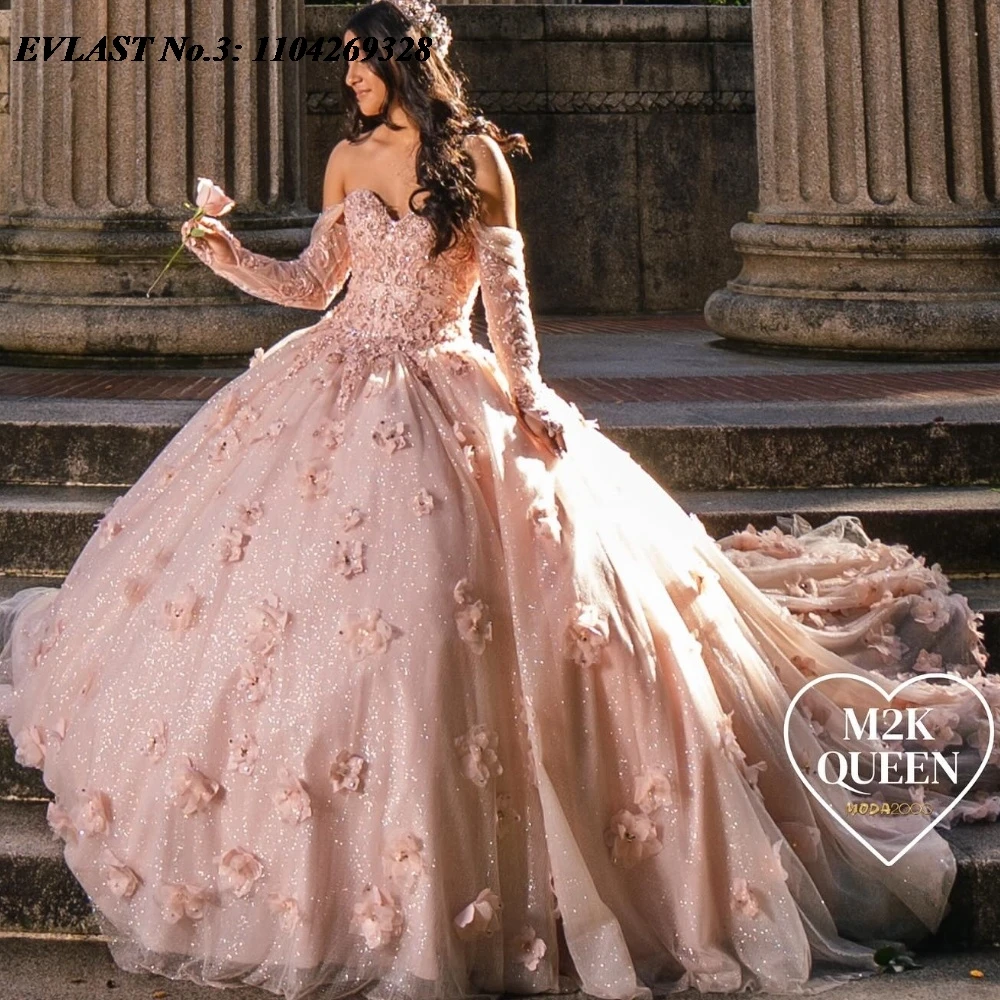 EVLAST Customized 2025 Blush Quinceanera Dress Ball Gown Floral Applique Beaded Long Sleeve Sweet 16 Vestidos De 15 Anos E3Q38
EVLAST Customized 2025 Blush Quinceanera Dress Ball Gown Floral Applique Beaded Long Sleeve Sweet 16 Vestidos De 15 Anos E3Q38