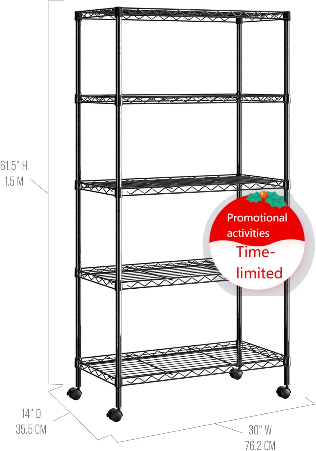 Seville Classics Solid Steel Wire Shelving Storage Unit Adjustable Shelves Organizer Rack, for Home, Kitchen, Office, Garage, Be
Seville Classics Solid Steel Wire Shelving Storage Unit Adjustable Shelves Organizer Rack, for Home, Kitchen, Office, Garage, Be