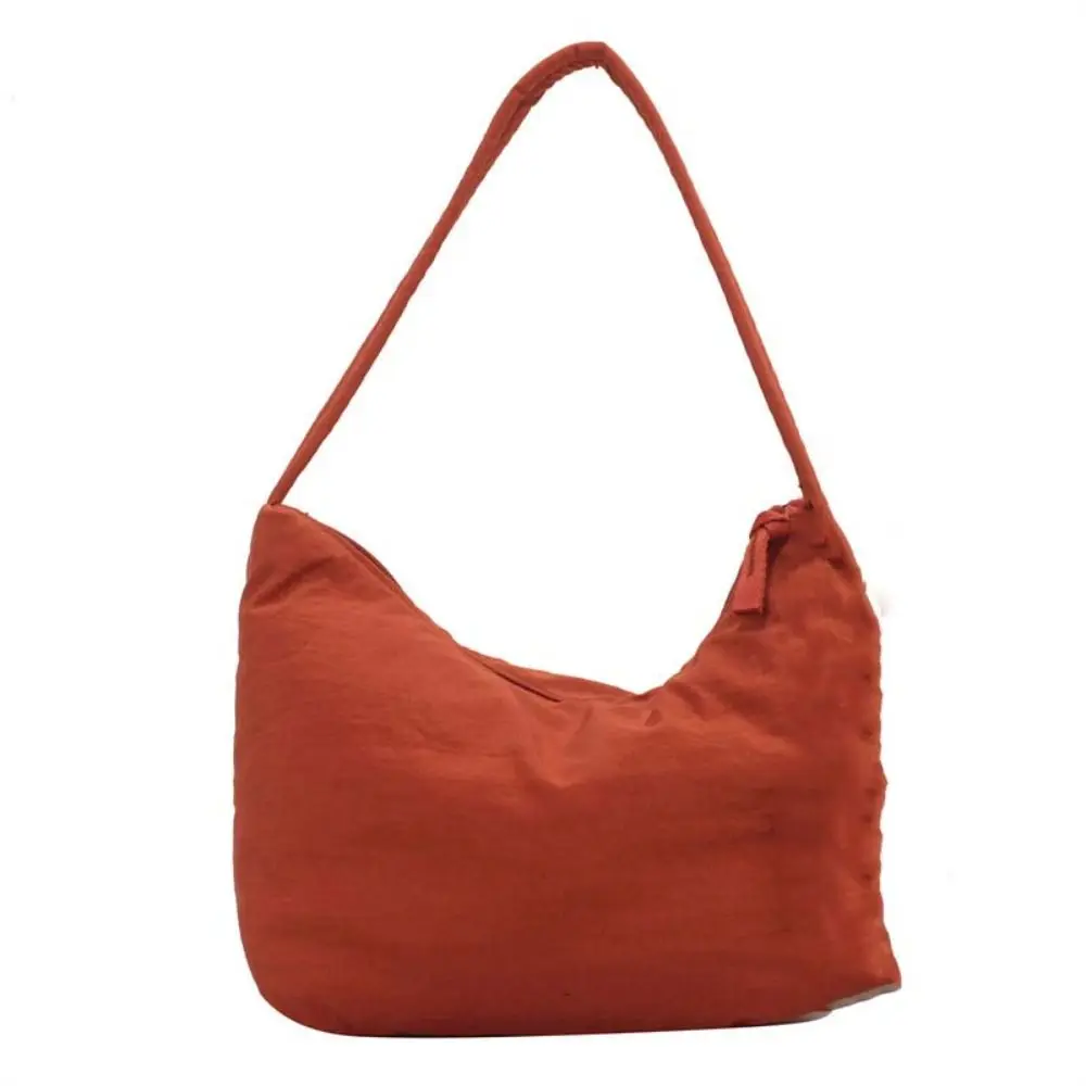 Korean Style Solid Color Hand Bag Dumplings Bag with Flower Pendant Light Soft Nylon Bag Niche Design Zipper Shoulder Bag Girls
Korean Style Solid Color Hand Bag Dumplings Bag with Flower Pendant Light Soft Nylon Bag Niche Design Zipper Shoulder Bag Girls