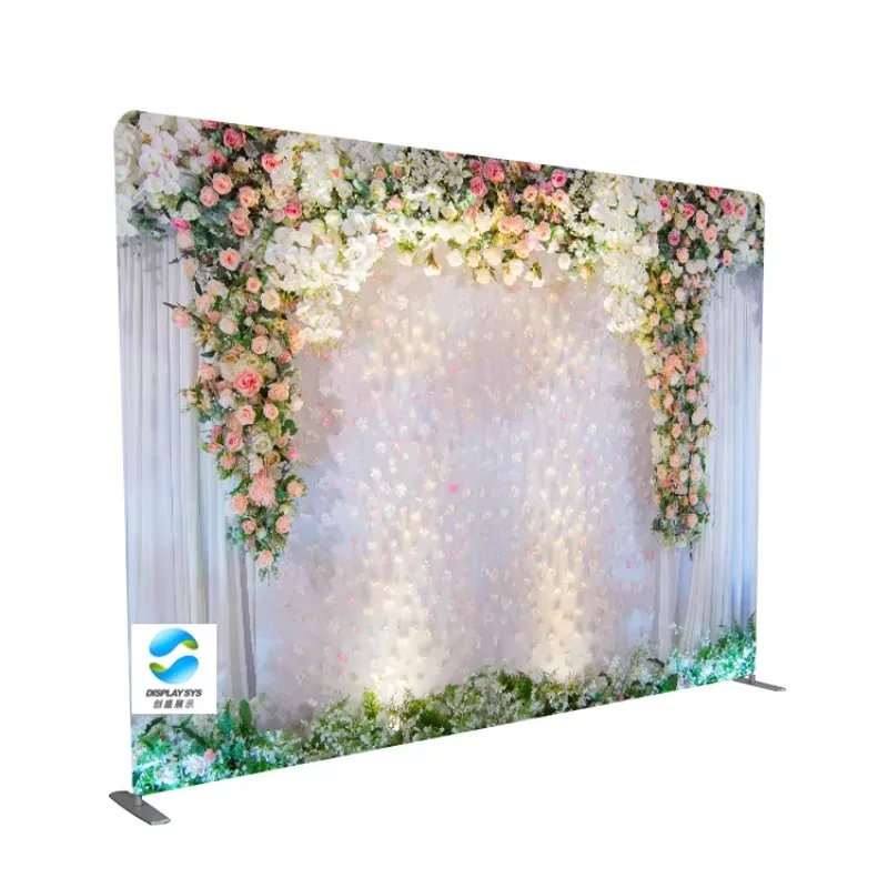 Изготовленная на заказ портативная алюминиевая ткань, отдельно стоящая двухсторонняя подставка для свадебного фона
Изготовленная на заказ портативная алюминиевая ткань, отдельно стоящая двухсторонняя подставка для свадебного фона