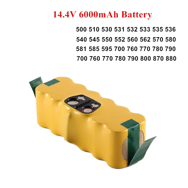 Upgrade Power 6000mAh 14.4v Replacement Battery Extended-for iRobot Roomba 500 600 700 800 Series Vacuum Cleaner 785 530 560 650
Upgrade Power 6000mAh 14.4v Replacement Battery Extended-for iRobot Roomba 500 600 700 800 Series Vacuum Cleaner 785 530 560 650