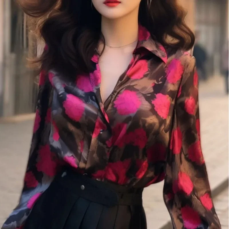 Fashion Spring Summer New Shirts Women's Patchwork Printed Button Loose Harbor Wind Retro Polo-Neck Long Sleeve Chiffon Blouses
Fashion Spring Summer New Shirts Women's Patchwork Printed Button Loose Harbor Wind Retro Polo-Neck Long Sleeve Chiffon Blouses