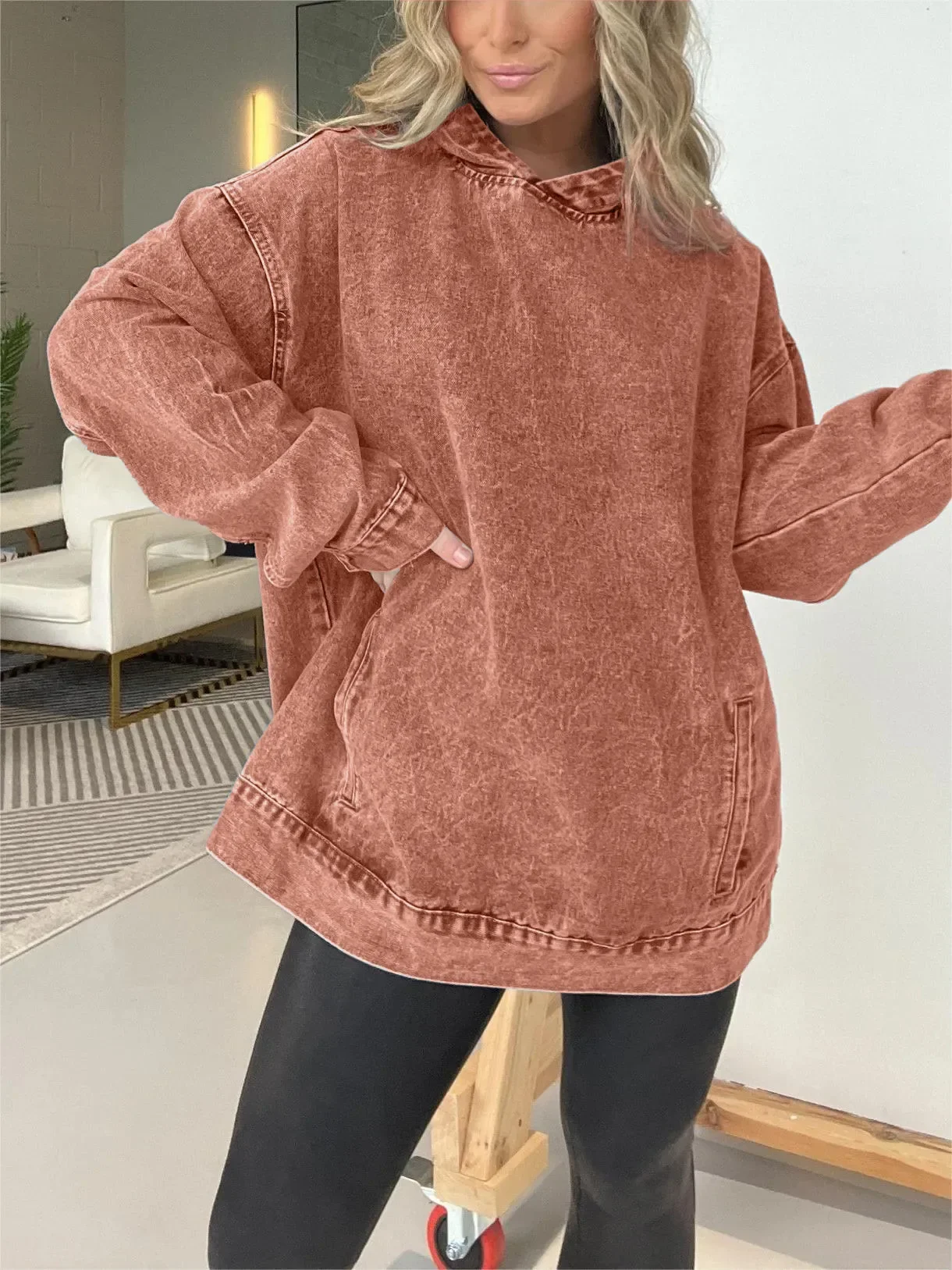 Women's Spring New Fashion Solid Color Loose Hooded Jumper Denim Hoodie Street Personality Hipster Long Sleeve Denim Hoodie
Women's Spring New Fashion Solid Color Loose Hooded Jumper Denim Hoodie Street Personality Hipster Long Sleeve Denim Hoodie
