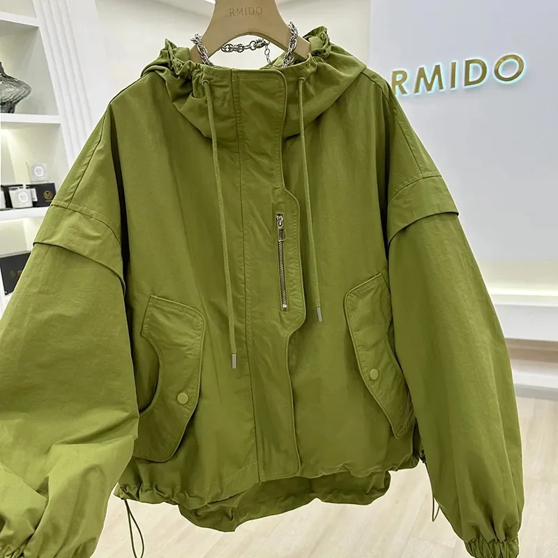 Summer Women Thin Jacket 2026 New Casual Short Jacket Top Loose Breathable Drawstring windbreaker Hooded Sun Protection Clothes
Summer Women Thin Jacket 2026 New Casual Short Jacket Top Loose Breathable Drawstring windbreaker Hooded Sun Protection Clothes