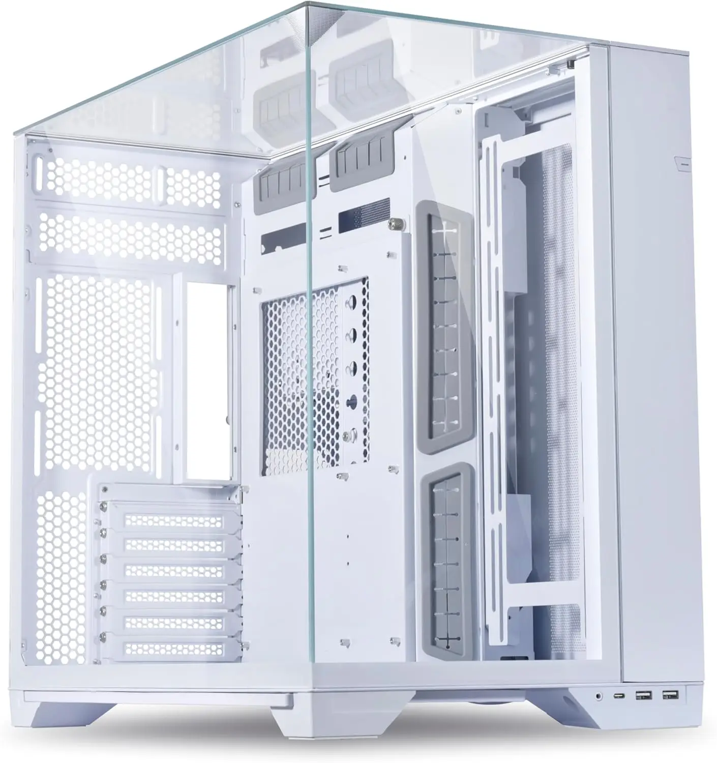 Three-Sided Tempered Glass ATX Mid Tower PC Case, Dual-Chamber, Supports 2x360mm Radiators, Removable Motherboard Tray, Fits 455mm GPU
Three-Sided Tempered Glass ATX Mid Tower PC Case, Dual-Chamber, Supports 2x360mm Radiators, Removable Motherboard Tray, Fits 455mm GPU