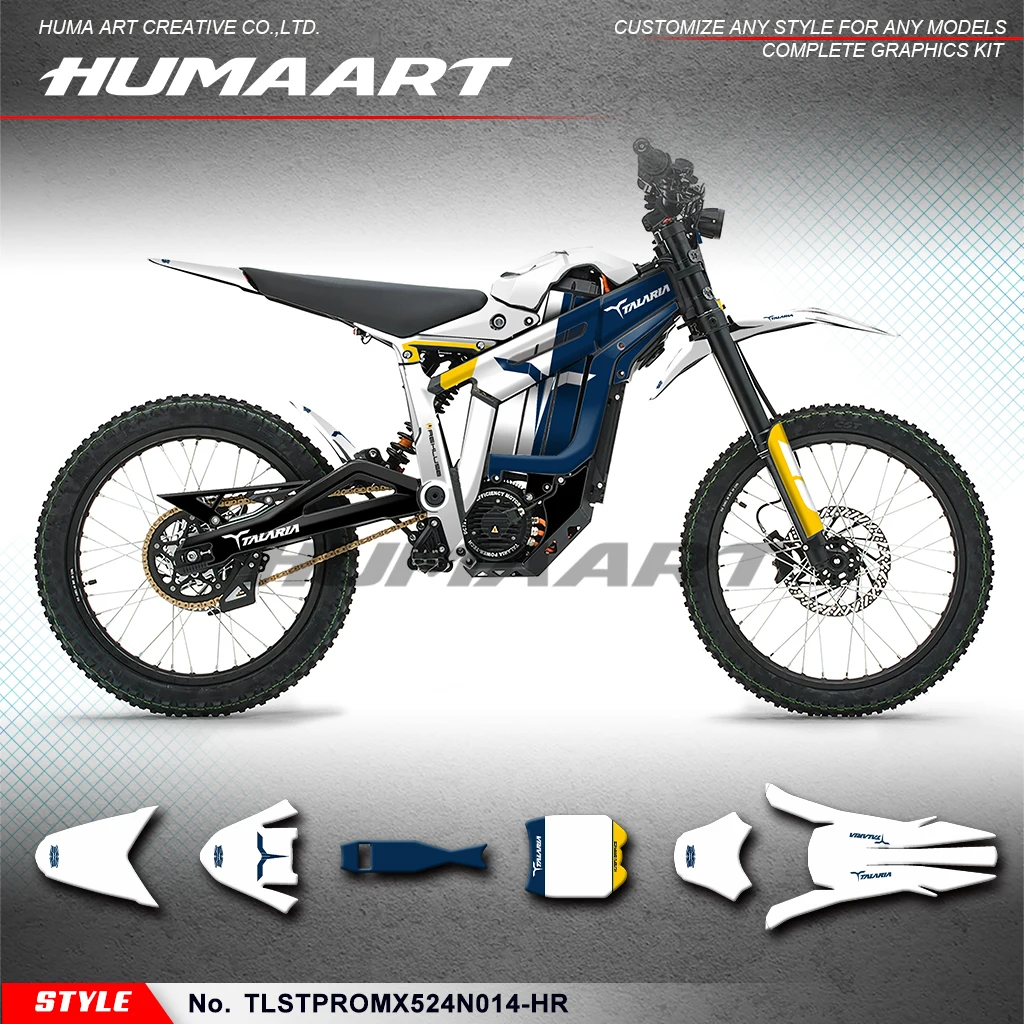 HUMAART Custom Racing Graphic Motorcycle Sticker for TALARIA STING MX5 PRO Blue White, Accessories, Style No.TLSTPROMX524N014-HR
HUMAART Custom Racing Graphic Motorcycle Sticker for TALARIA STING MX5 PRO Blue White, Accessories, Style No.TLSTPROMX524N014-HR