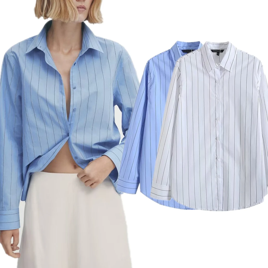 Dave&Di French Country Style Lazy Striped Shirt Simple Cotton Fashion Casual Long Sleeve Shirt for Women
Dave&Di French Country Style Lazy Striped Shirt Simple Cotton Fashion Casual Long Sleeve Shirt for Women