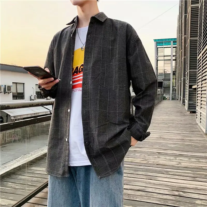 Men's Plaid Shirt Spring Summer Thin Long Sleeve Casual Classic Style Korean Fashion Spring Summer Lightweight Outerwear
Men's Plaid Shirt Spring Summer Thin Long Sleeve Casual Classic Style Korean Fashion Spring Summer Lightweight Outerwear