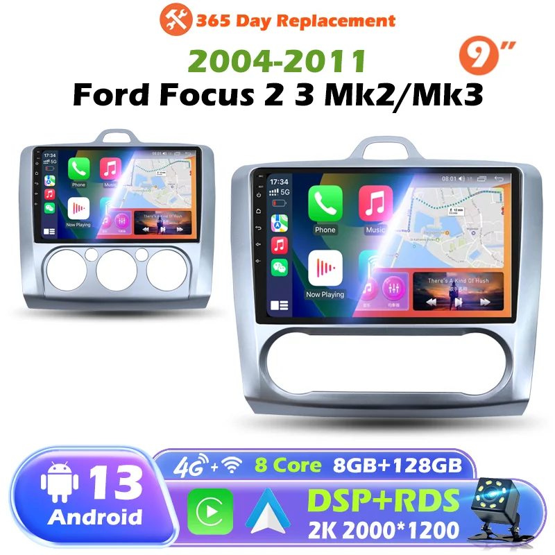 Автомобильная стереосистема Android 13 для Ford Focus Mk2 Mk3 2004-2011 2-диночная GPS-навигация 4G LTE CarPlay Auto RDS Мультимедийный плеер Головное устройство
Автомобильная стереосистема Android 13 для Ford Focus Mk2 Mk3 2004-2011 2-диночная GPS-навигация 4G LTE CarPlay Auto RDS Мультимедийный плеер Головное устройство