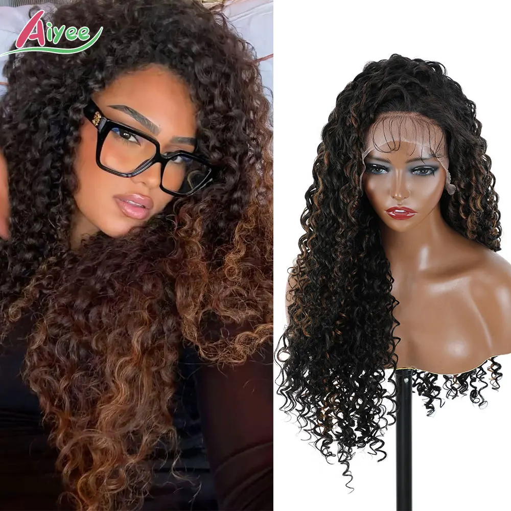 AIYEE 22 Inch 13x4 Curly Lace Front Wig Synthetic Hair Natural Looking Cosplay Hairpiece With Ombre Highlight Blonde Women
AIYEE 22 Inch 13x4 Curly Lace Front Wig Synthetic Hair Natural Looking Cosplay Hairpiece With Ombre Highlight Blonde Women