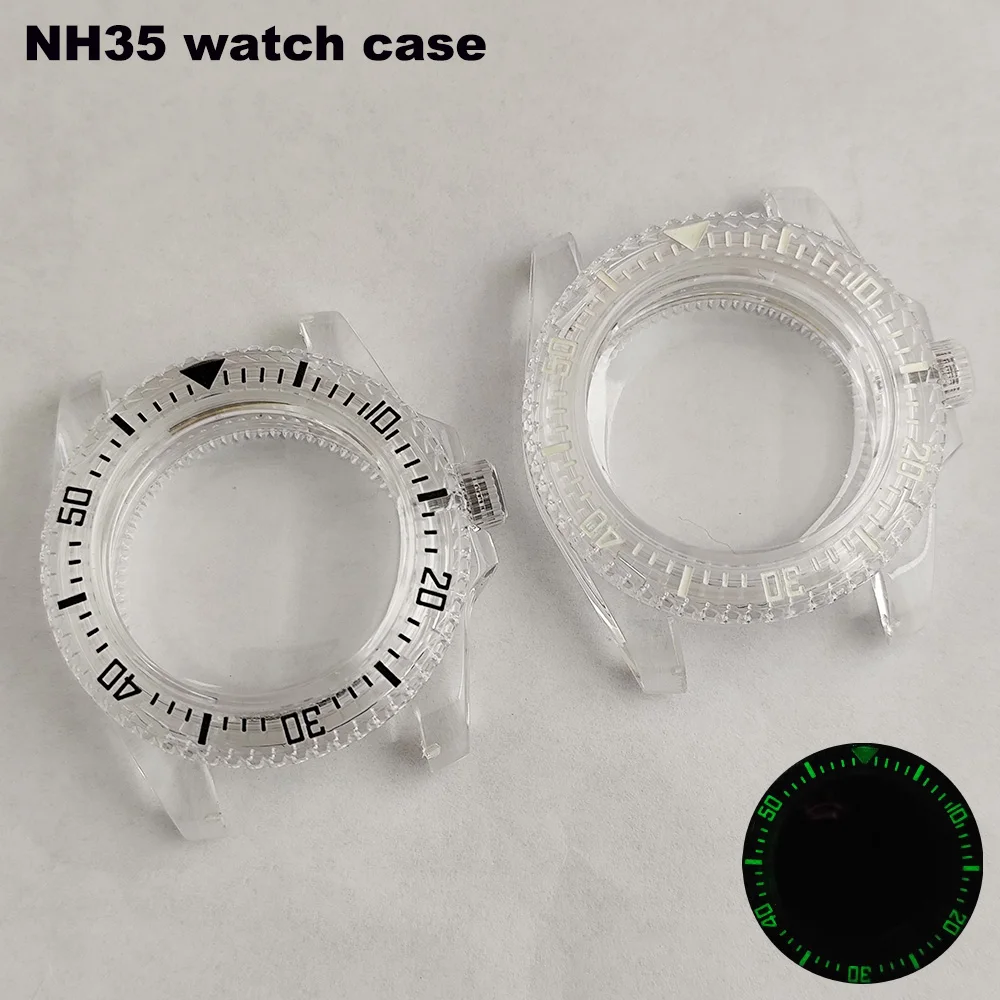 40mm acrylic dial transparent luminous NH35 case compatible with NH35NH36 movement acrylic case strap accessories
40mm acrylic dial transparent luminous NH35 case compatible with NH35NH36 movement acrylic case strap accessories