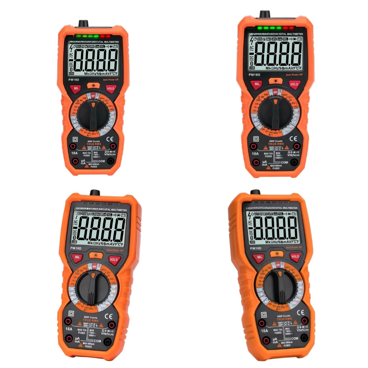 PM19D LCD Display Digital Multimeter, AC DC 1000V 10A Capacitance Measuring Meter
PM19D LCD Display Digital Multimeter, AC DC 1000V 10A Capacitance Measuring Meter