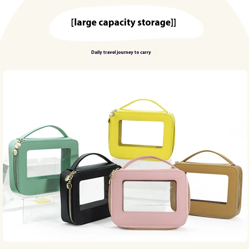 Clear Window Makeup Bag - See-Through Travel Cosmetic Organizer, Portable Toiletry Case
Clear Window Makeup Bag - See-Through Travel Cosmetic Organizer, Portable Toiletry Case