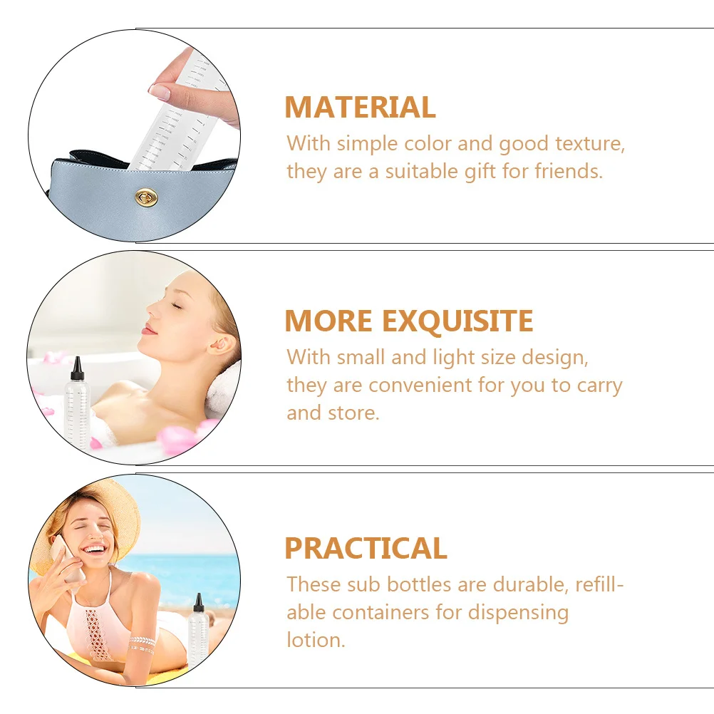 5pcs Mini Measuring Sub Bottles Reusable Travel Liquid Containers Transparent Dispenser Refillable Small Empty Cream
5pcs Mini Measuring Sub Bottles Reusable Travel Liquid Containers Transparent Dispenser Refillable Small Empty Cream