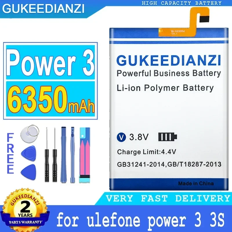 Аккумулятор GUKEEDIANZI для Ulefone Power 3 3S Power3 Power3S, 6350mAh, аккумулятор большой мощности Power Battery
Аккумулятор GUKEEDIANZI для Ulefone Power 3 3S Power3 Power3S, 6350mAh, аккумулятор большой мощности Power Battery