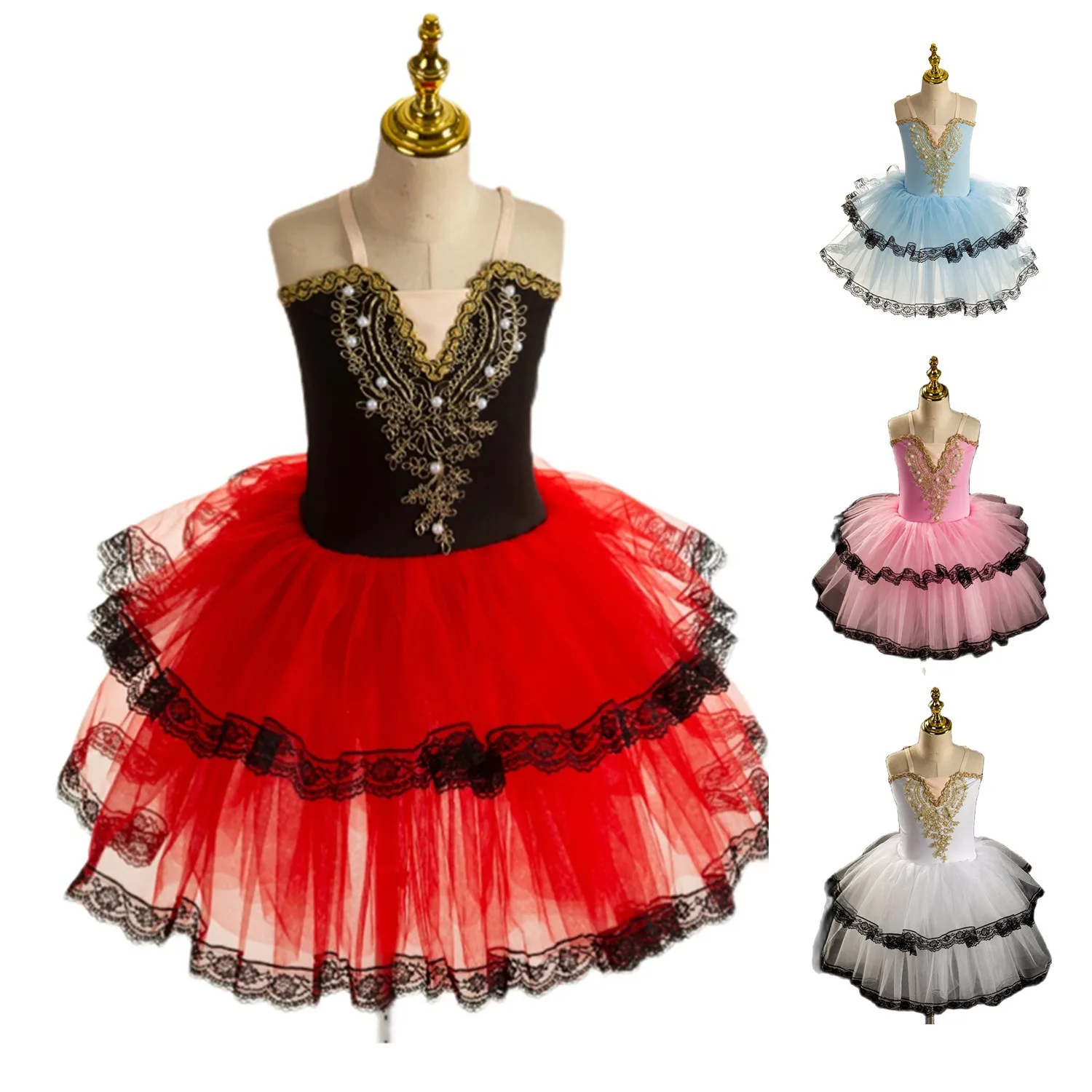 Children girl double deck long Ballet Tutu Skirt For Kids Red Spanish Dress Women Soft Tulle Dress Performance Ballerina Costume
Children girl double deck long Ballet Tutu Skirt For Kids Red Spanish Dress Women Soft Tulle Dress Performance Ballerina Costume