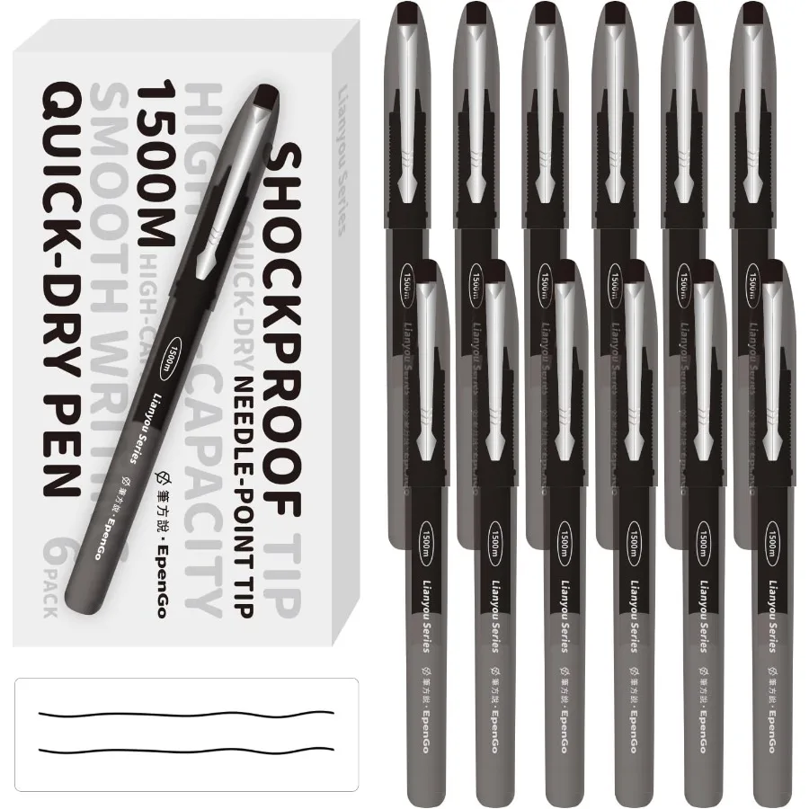 UltraFine 0.5MM Tip Gel Pens1500M LongLasting Ink Unbreakable Bendable Tip Smooth NoSmear Writing Bulk Set 12pack Black
UltraFine 0.5MM Tip Gel Pens1500M LongLasting Ink Unbreakable Bendable Tip Smooth NoSmear Writing Bulk Set 12pack Black