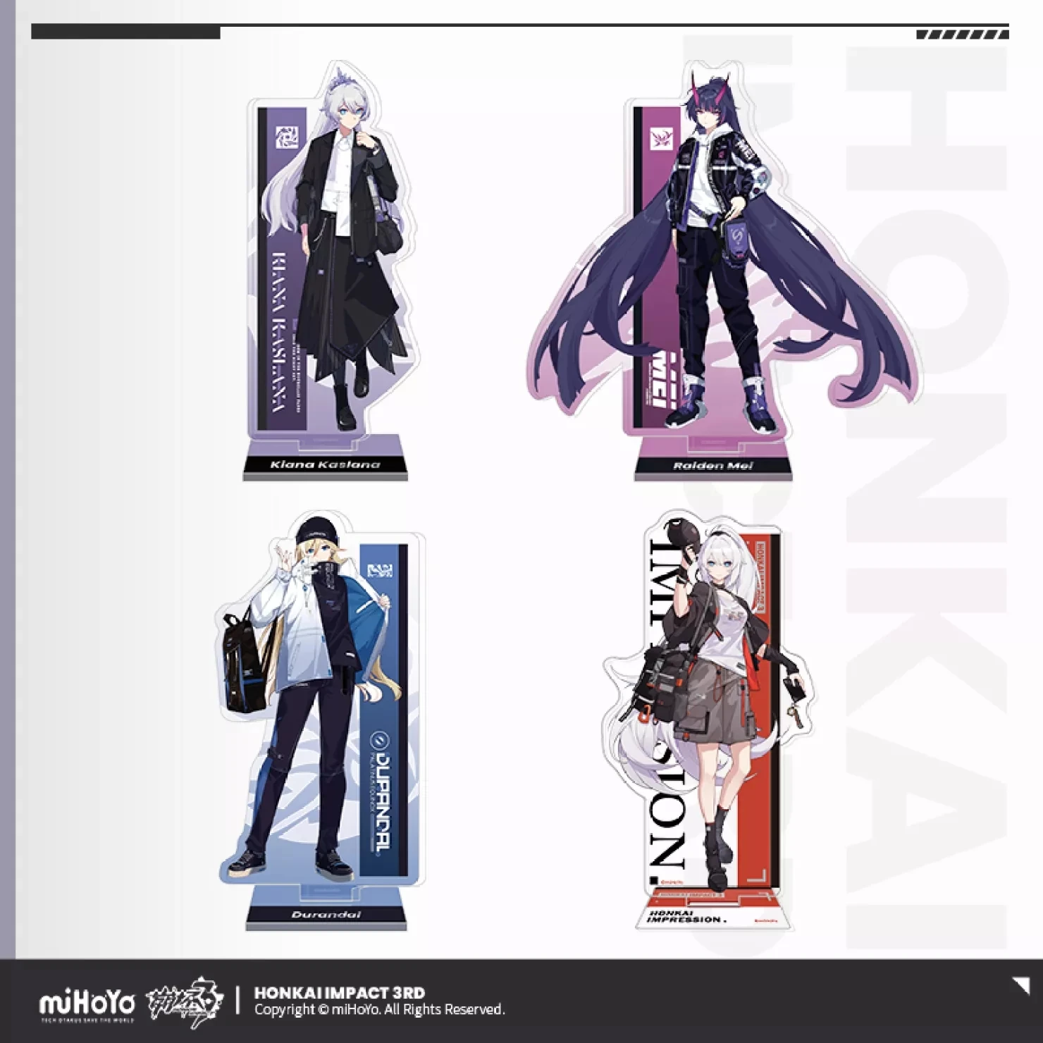 3D Game Honkai Impact 3 VALKYRIES Fashion Themed Cosplay Diy Cartoon Stand Durandal Kiana Raiden Mei HD Statues Anime Figures
3D Game Honkai Impact 3 VALKYRIES Fashion Themed Cosplay Diy Cartoon Stand Durandal Kiana Raiden Mei HD Statues Anime Figures
