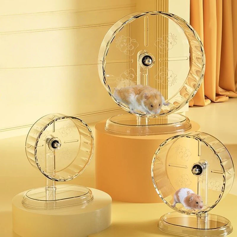 Transparent Hamster Running Wheel Cute Small Pet Golden Bear Sport Toy Silent Free Running Wheel with Bracket Height Adjustable
Transparent Hamster Running Wheel Cute Small Pet Golden Bear Sport Toy Silent Free Running Wheel with Bracket Height Adjustable
