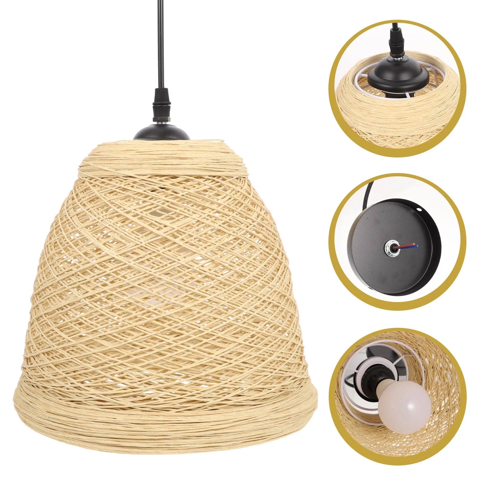 Creative Single-Head Rattan Lantern Chandelier Bamboo Material Durable Decorative Classic Elegant Design Home Hotel
Creative Single-Head Rattan Lantern Chandelier Bamboo Material Durable Decorative Classic Elegant Design Home Hotel
