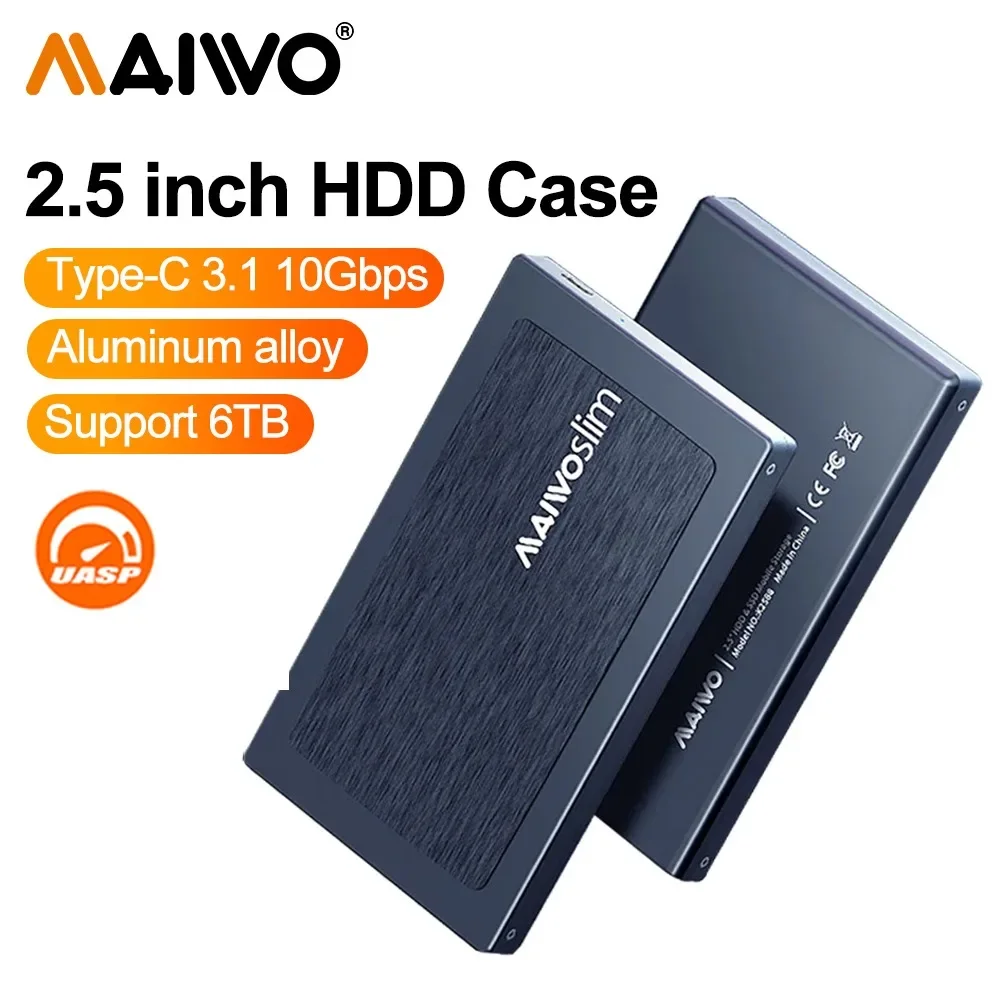 MAIWO 10Gbps 2.5 inch HDD Case Type-C Hard Drive Enclosure for 2.5" SATA SSD HDD USB C to SATA Adapter Support UASP For PC case
MAIWO 10Gbps 2.5 inch HDD Case Type-C Hard Drive Enclosure for 2.5" SATA SSD HDD USB C to SATA Adapter Support UASP For PC case