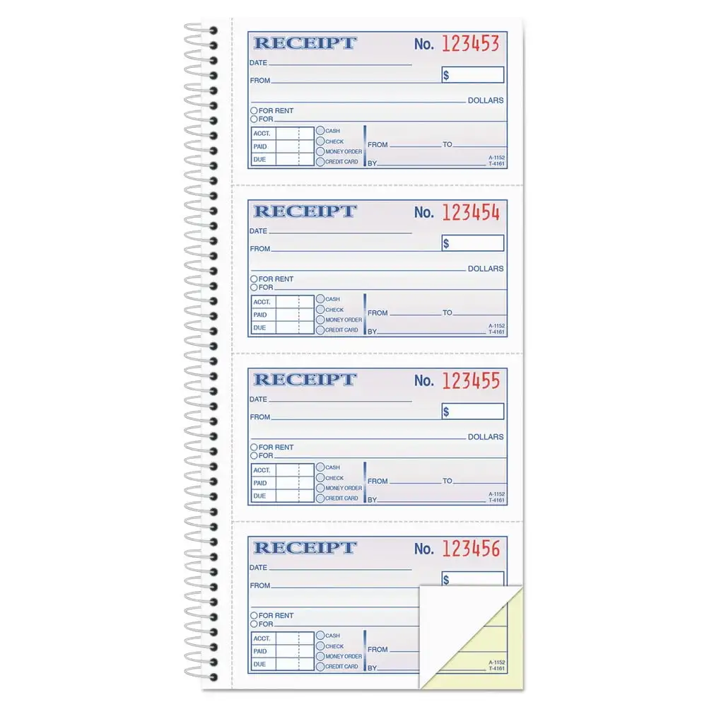 Adams Money And Rent Receipt Book, 2-Part Carbonless, 5-1/4 X 11, Spiral Bound, 200 Sets Per Book
Adams Money And Rent Receipt Book, 2-Part Carbonless, 5-1/4 X 11, Spiral Bound, 200 Sets Per Book