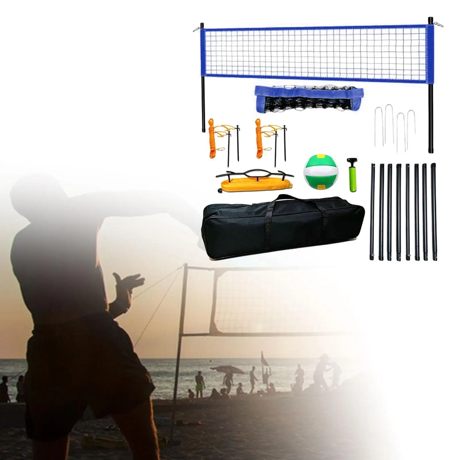 Heavy Duty Portable Volleyball Net and Poles Set Complete Volleyball Sports Equipment Kit for Outdoor Games
Heavy Duty Portable Volleyball Net and Poles Set Complete Volleyball Sports Equipment Kit for Outdoor Games