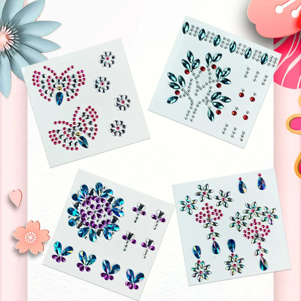 Temporary Sticker Forehead Eye Face Diamonds Music Festival Halloween Party Jewelry Sticker Self Adhesive Fake Tattoo Rhinestone
Temporary Sticker Forehead Eye Face Diamonds Music Festival Halloween Party Jewelry Sticker Self Adhesive Fake Tattoo Rhinestone