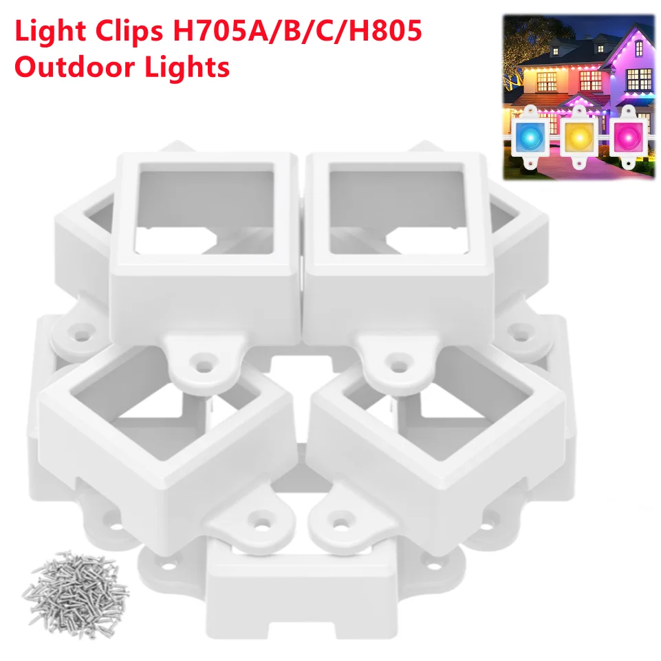 75Pcs Outdoor Light Mounting Clip for H705A/B/C/H805 Plastic LED Light Secure Bracket with 150 Screw for Outdoor Installation
75Pcs Outdoor Light Mounting Clip for H705A/B/C/H805 Plastic LED Light Secure Bracket with 150 Screw for Outdoor Installation