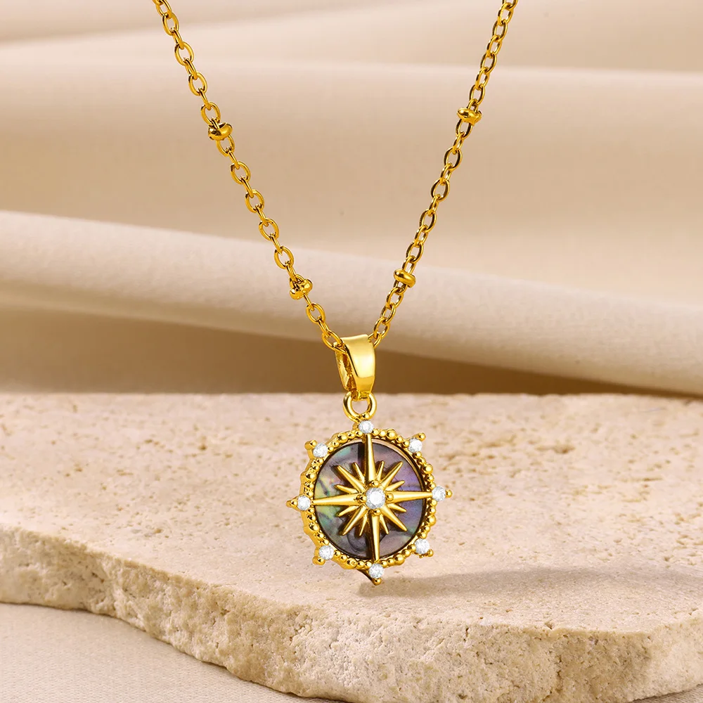 Vintage Pointed Star Necklace for Woman Trendy Round Zircon Pendant Choker Gold Color Bead Chain Female Jewelry Collar Gift
Vintage Pointed Star Necklace for Woman Trendy Round Zircon Pendant Choker Gold Color Bead Chain Female Jewelry Collar Gift