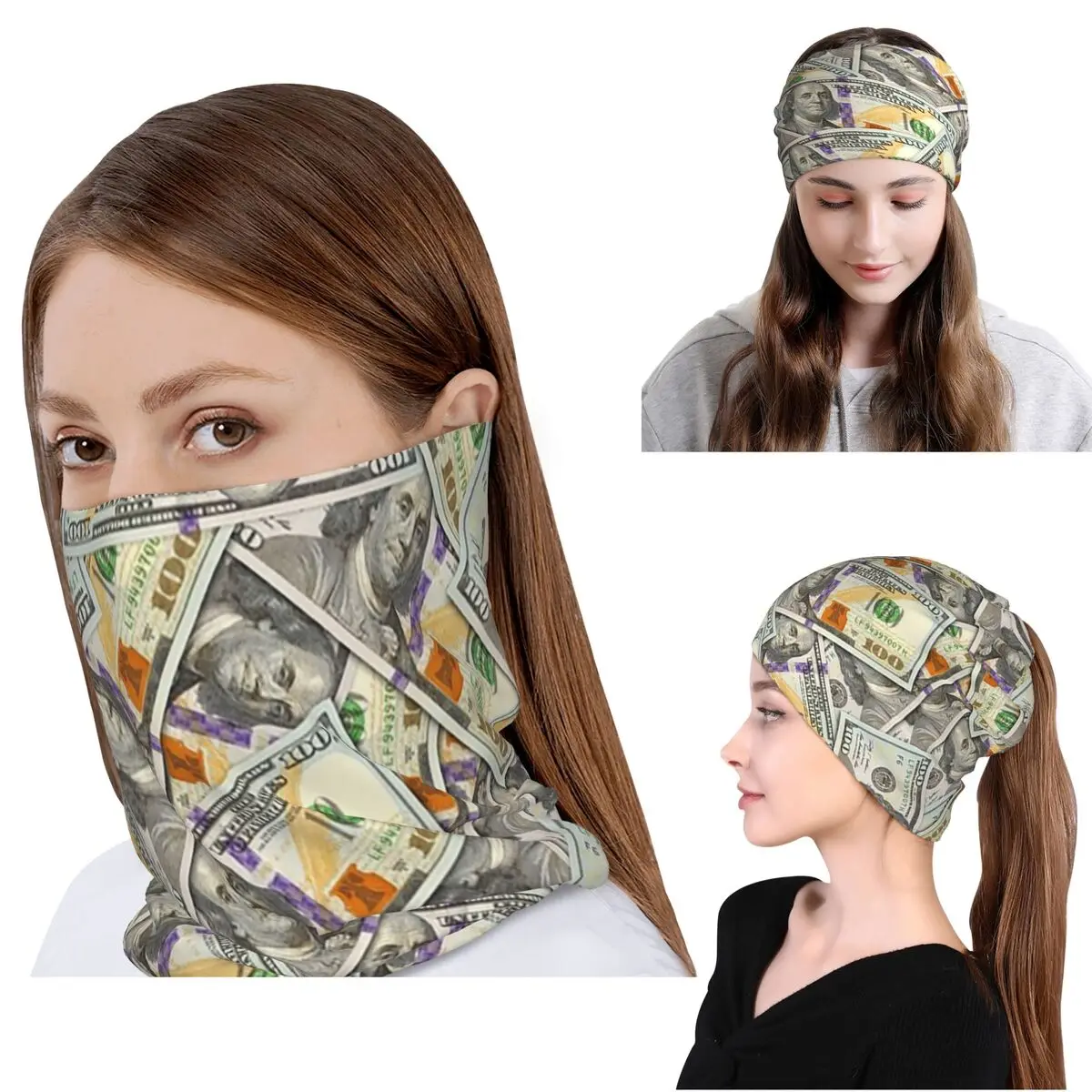 Giant Money Background 100 Dollar Bills Bandana Neck Gaiter Wrap Scarf Multifunction Headband Beanies Hat for Men Women Winter
Giant Money Background 100 Dollar Bills Bandana Neck Gaiter Wrap Scarf Multifunction Headband Beanies Hat for Men Women Winter
