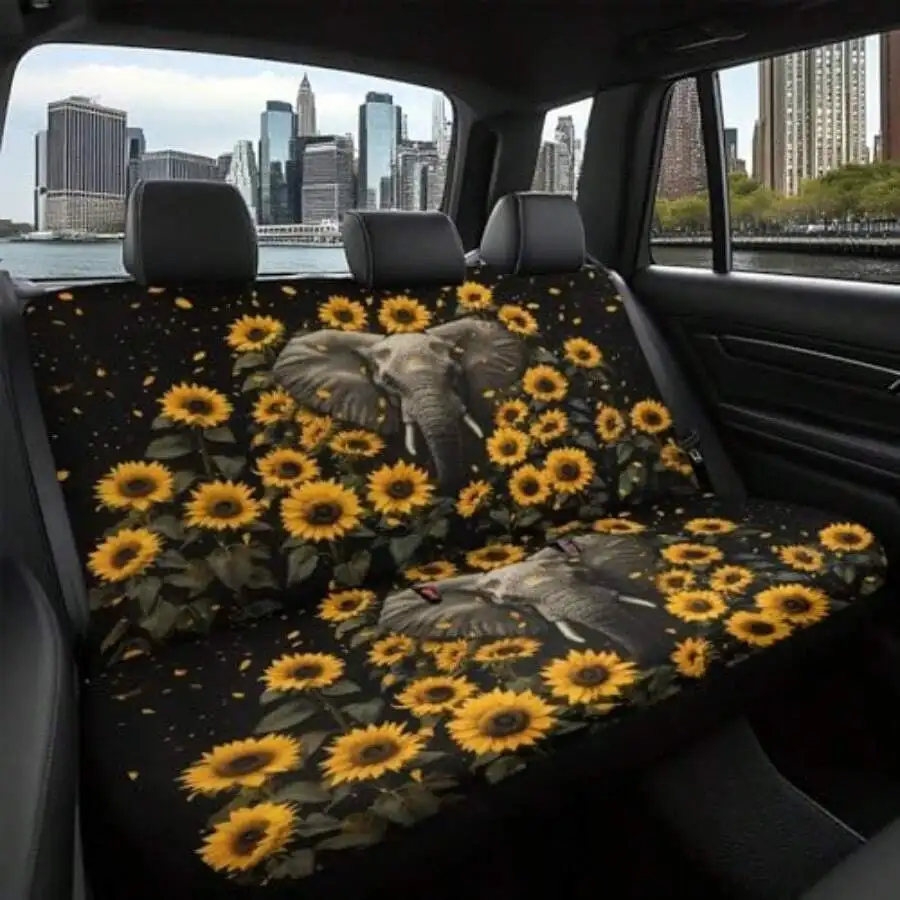 Sunflower Elephant Print Car Rear Seat Cover Universal High Stretch Bench Cushion Protector For Adults
Sunflower Elephant Print Car Rear Seat Cover Universal High Stretch Bench Cushion Protector For Adults