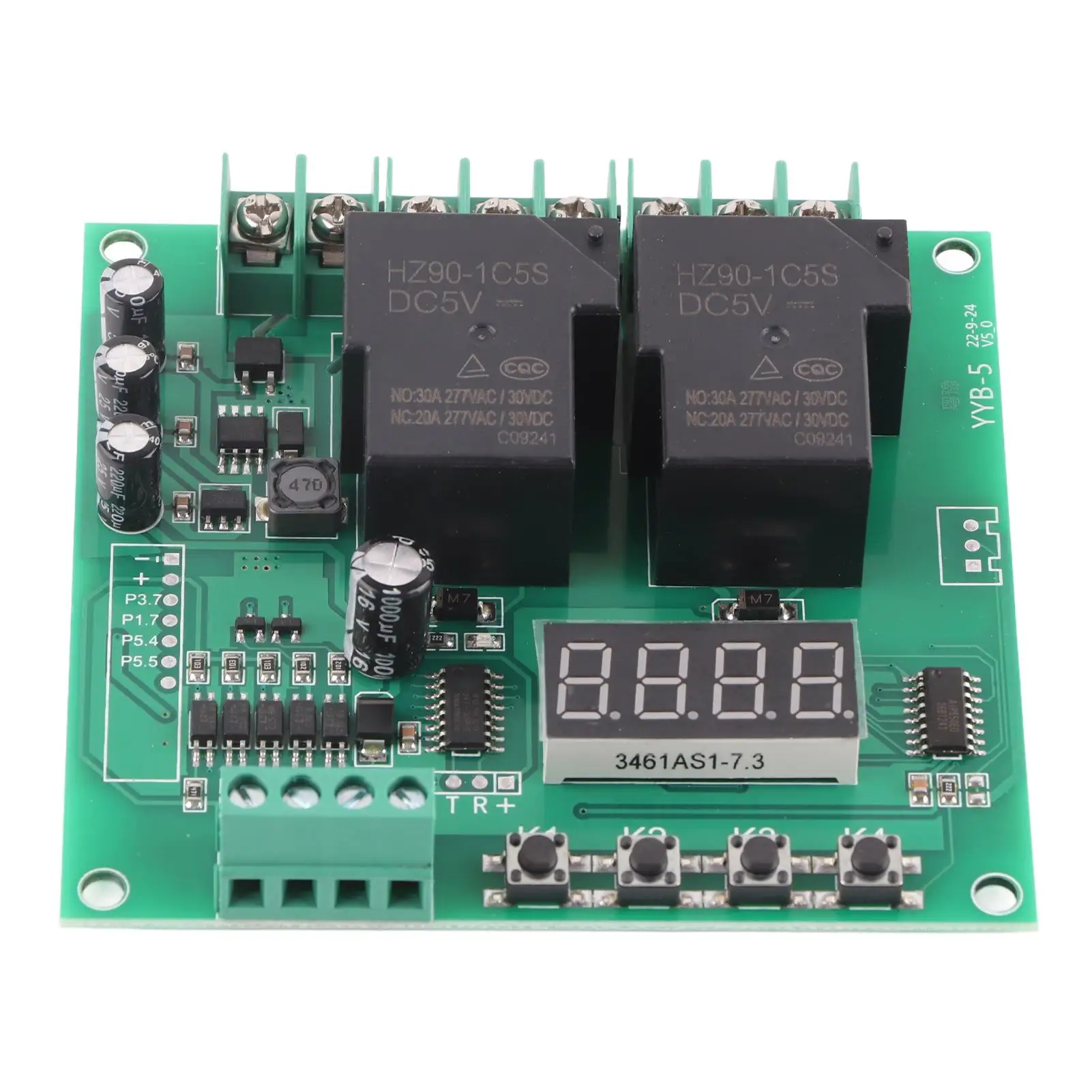 YYB-5 DC/AC 7V-27V Motor Control Board - Dual Relay Forward/Reverse Timing Cycle Module
YYB-5 DC/AC 7V-27V Motor Control Board - Dual Relay Forward/Reverse Timing Cycle Module