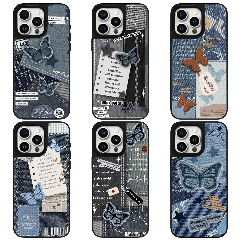Butterfly Denim Imprinted Letters Protective Mirror MagSafe Case for IPhone 12 13 14 15 16 Pro Max Cover Shell
Butterfly Denim Imprinted Letters Protective Mirror MagSafe Case for IPhone 12 13 14 15 16 Pro Max Cover Shell