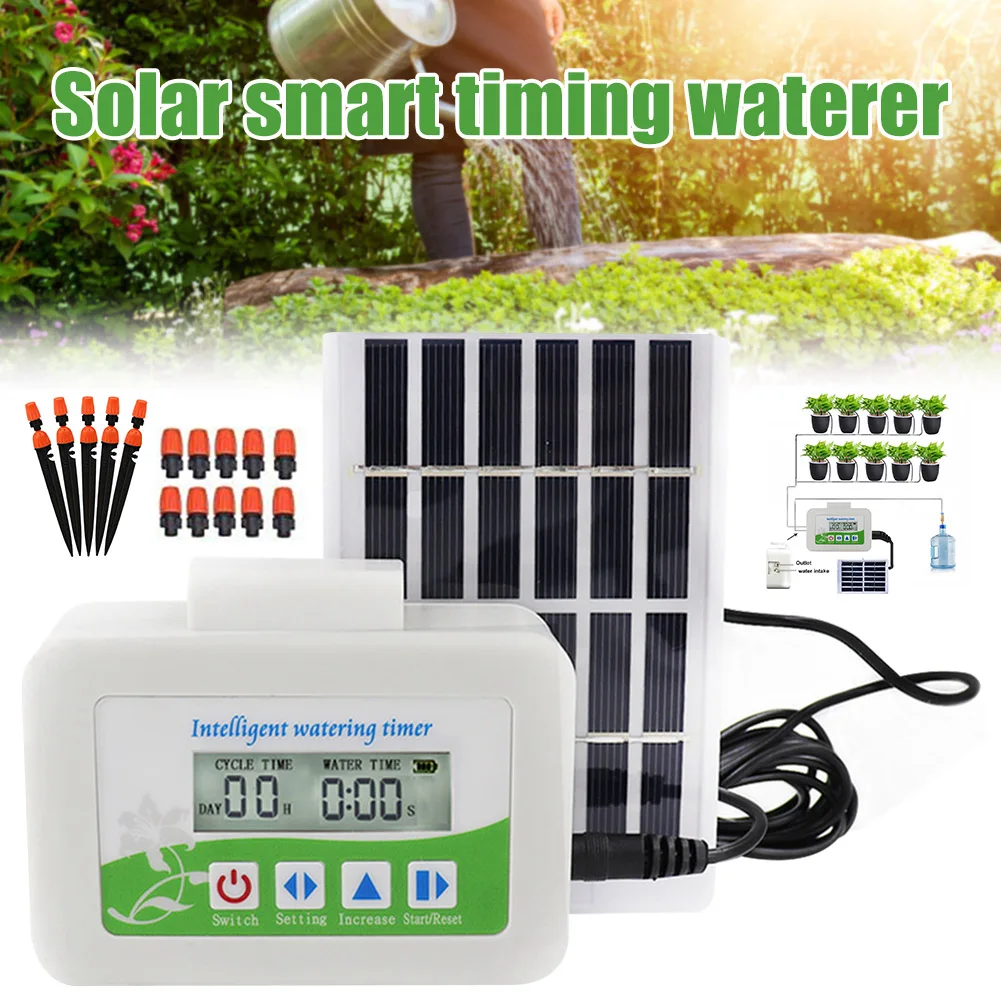 Garden Drip Irrigation Device Double Pump Controller Timer System Solar Energy Intelligent Automatic Watering Device for Plants
Garden Drip Irrigation Device Double Pump Controller Timer System Solar Energy Intelligent Automatic Watering Device for Plants