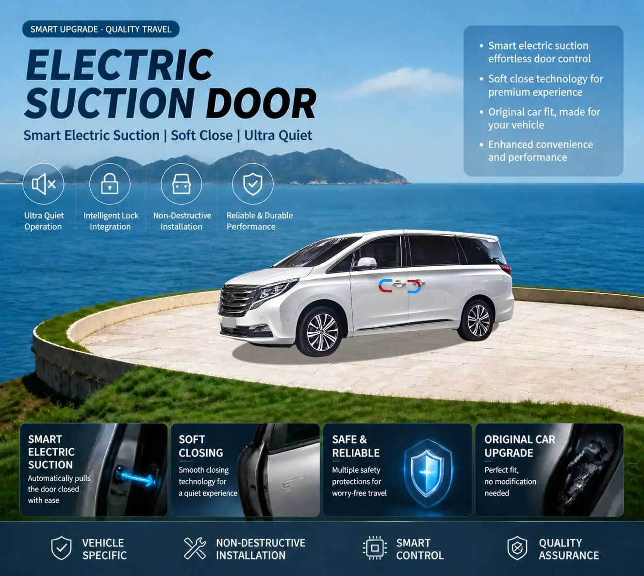 Car Specific Car Modification Auto Suction Soft Close Door Modification Parts & Accessories For GAC GN8 E9 2022-present
Car Specific Car Modification Auto Suction Soft Close Door Modification Parts & Accessories For GAC GN8 E9 2022-present