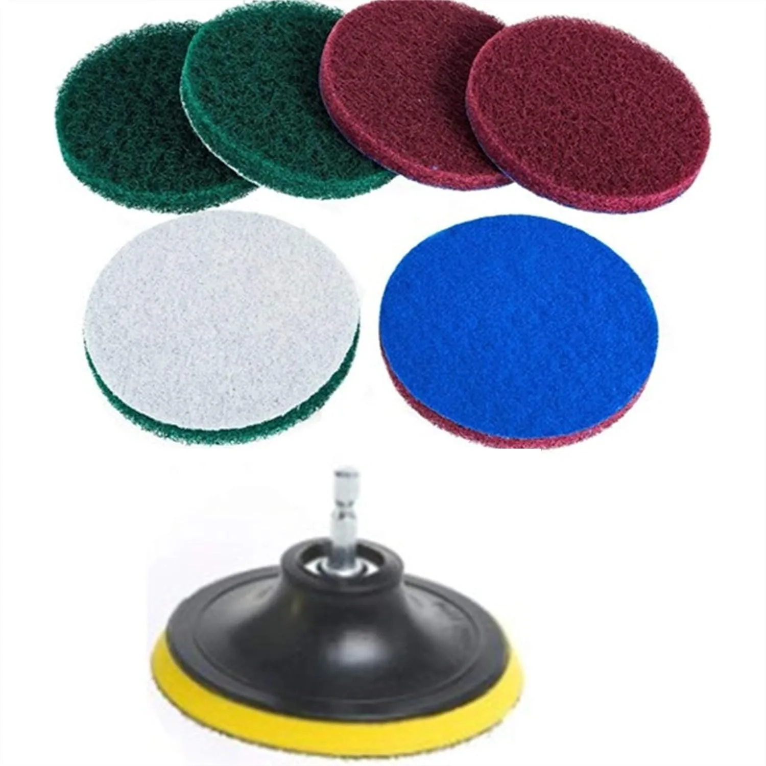 4 Inch Drill Powered Brush Tile Scrubber Scouring Pads Cleaning Kit, 2 Different Stiffness, 6 Scrubbing Pads with Velcro Attachment for Home Kitchen Bathroom
4 Inch Drill Powered Brush Tile Scrubber Scouring Pads Cleaning Kit, 2 Different Stiffness, 6 Scrubbing Pads with Velcro Attachment for Home Kitchen Bathroom