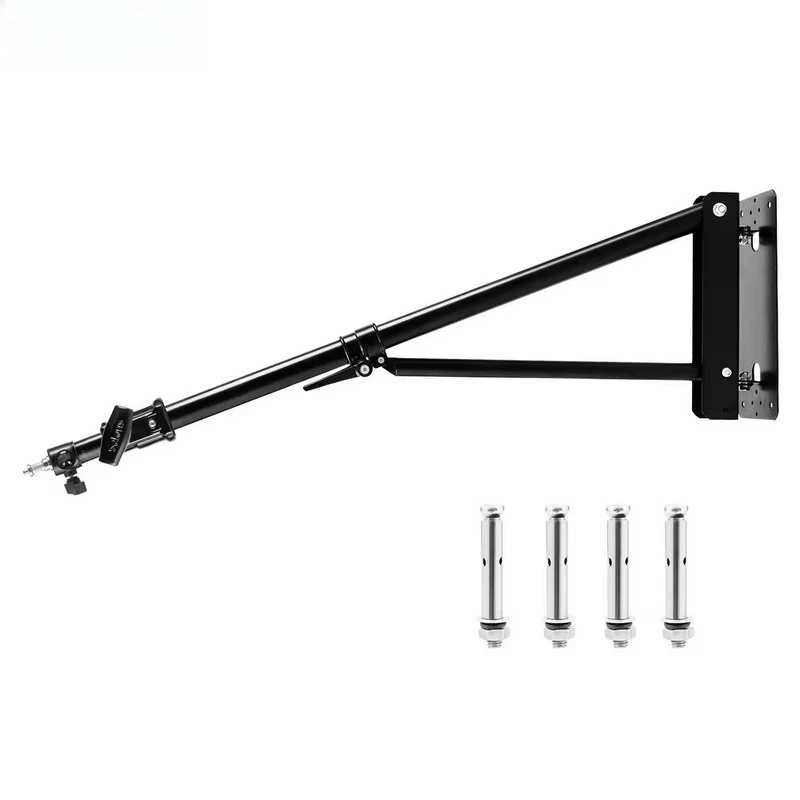 5.9feet Wall Mount Boom Arm Triangle Base Adjustable Camera Mount Wall Bracket for Photography Studio Video
5.9feet Wall Mount Boom Arm Triangle Base Adjustable Camera Mount Wall Bracket for Photography Studio Video