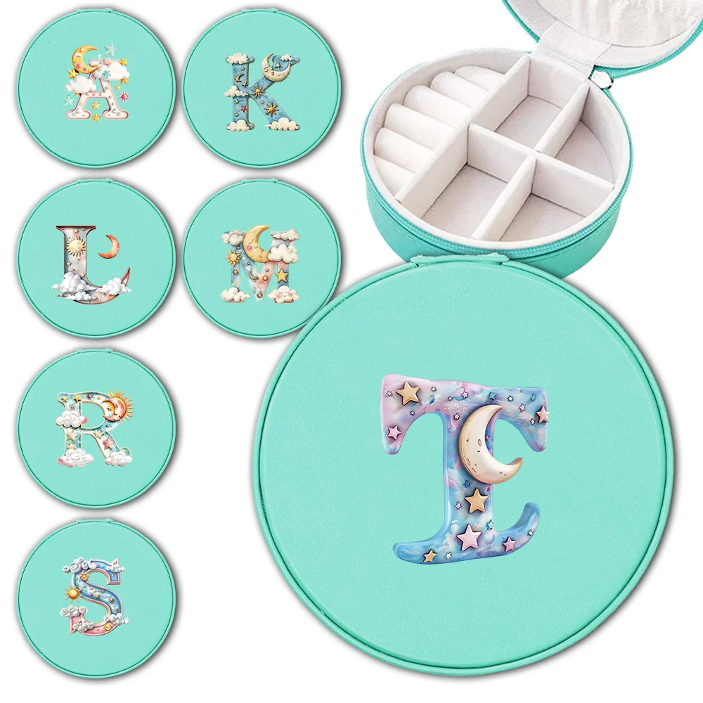PU Capacity Round Jewelry Case Suitable for Carrying with You When Traveling Iridescent Cloud Initial Name 26 Letters Pattern
PU Capacity Round Jewelry Case Suitable for Carrying with You When Traveling Iridescent Cloud Initial Name 26 Letters Pattern