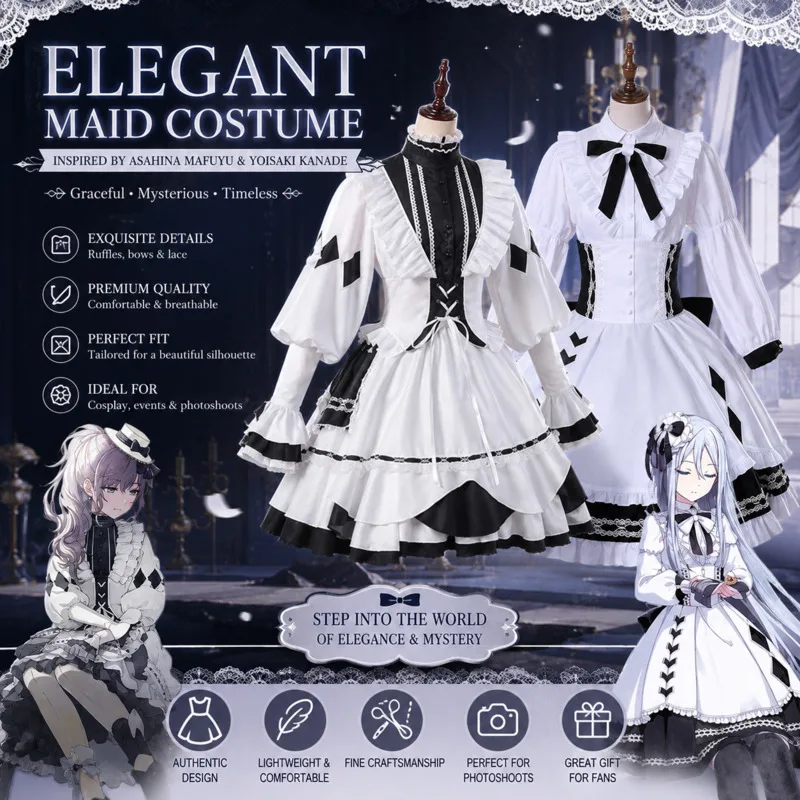 Ruffled Lace Black White Patchwork Long Sleeve Lolita Dress Anime Cosplay Costume For Comic Con Halloween Great Birthday Gift
Ruffled Lace Black White Patchwork Long Sleeve Lolita Dress Anime Cosplay Costume For Comic Con Halloween Great Birthday Gift