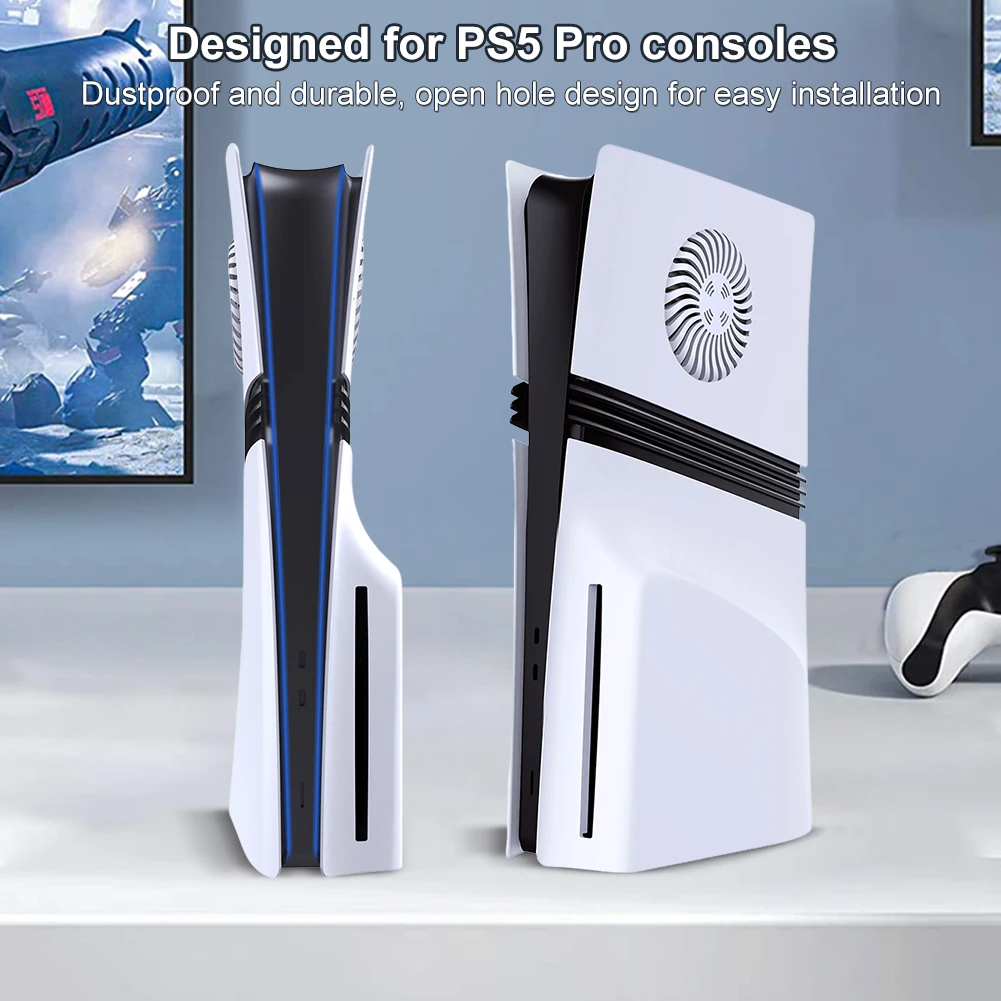 Face Plate Console Cover ABS Hard Shell Anti-Scratch Side Plate Shell with Cooling Vent Faceplate Case Cover for PS5 Pro Console
Face Plate Console Cover ABS Hard Shell Anti-Scratch Side Plate Shell with Cooling Vent Faceplate Case Cover for PS5 Pro Console