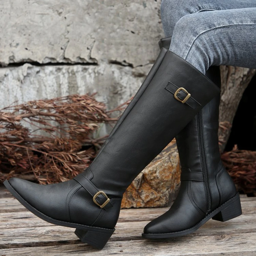 Shoes for Women 2024 Brand Zipper Women's Boots Winter Pointed Toe Solid Concise Mid Calf Chunky Heels Large Size Western Boots
Shoes for Women 2024 Brand Zipper Women's Boots Winter Pointed Toe Solid Concise Mid Calf Chunky Heels Large Size Western Boots