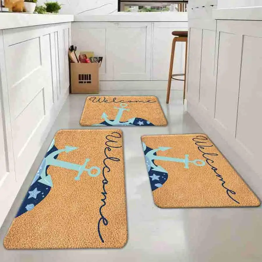 1pc flannel floor matNautical Anchor Print Welcome Doormat Non-Slip Floor Mat For Home Entryway DecorNon-slip, machine washable, soft area rug for home living room bedroom kitchen decor
1pc flannel floor matNautical Anchor Print Welcome Doormat Non-Slip Floor Mat For Home Entryway DecorNon-slip, machine washable, soft area rug for home living room bedroom kitchen decor