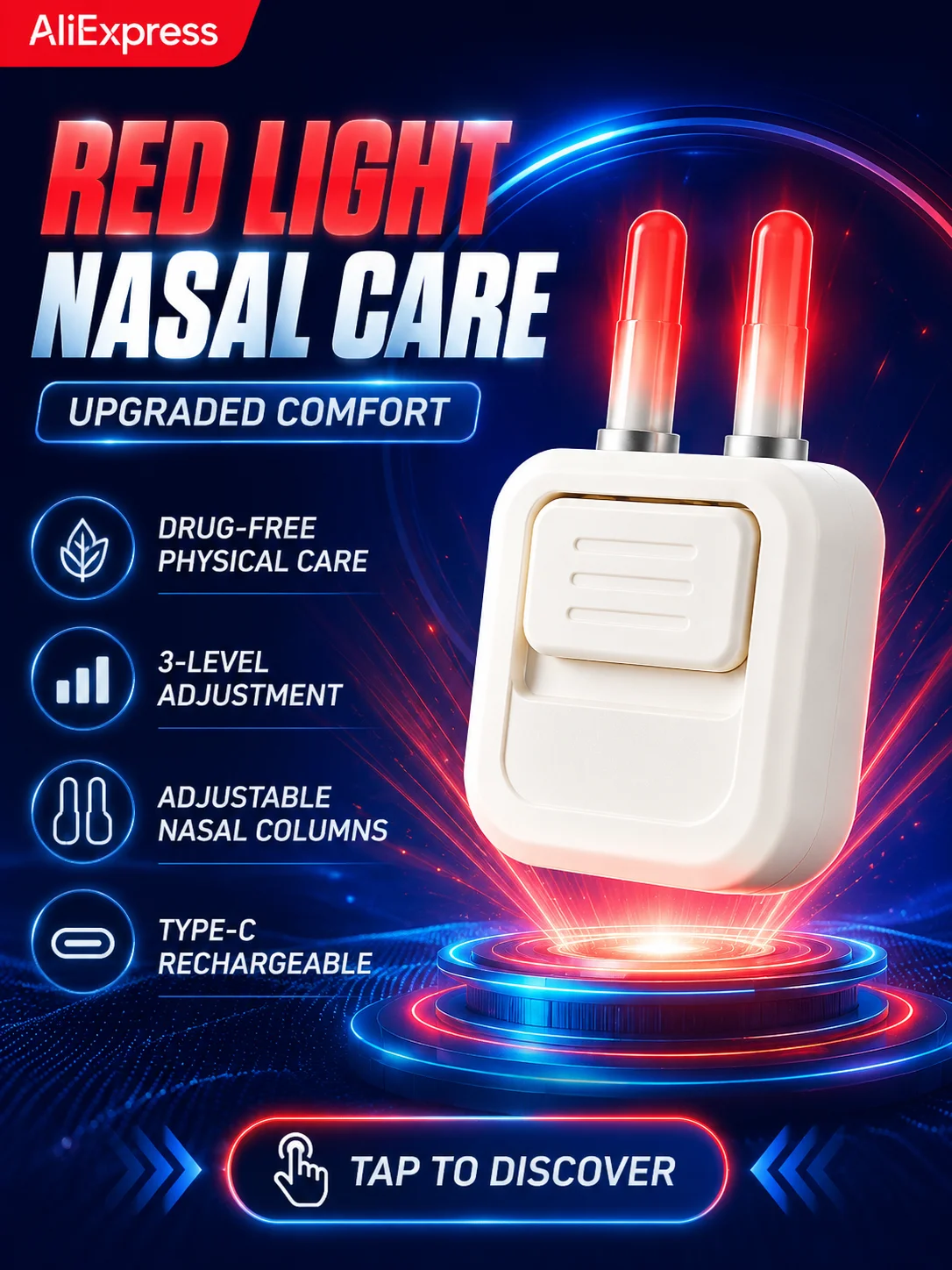 2026 Portable Infrared Nasal Soothing Device Breathable Nasal Support Soothing Nasal Relief Improves Nasal Congestion Runny Nose
2026 Portable Infrared Nasal Soothing Device Breathable Nasal Support Soothing Nasal Relief Improves Nasal Congestion Runny Nose