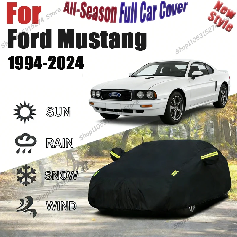 Car Cover Waterproof Anti-Hail UV Protection Full Auto Cover Universal For Ford Mustang 1994-2024 With Reflective Strips
Car Cover Waterproof Anti-Hail UV Protection Full Auto Cover Universal For Ford Mustang 1994-2024 With Reflective Strips