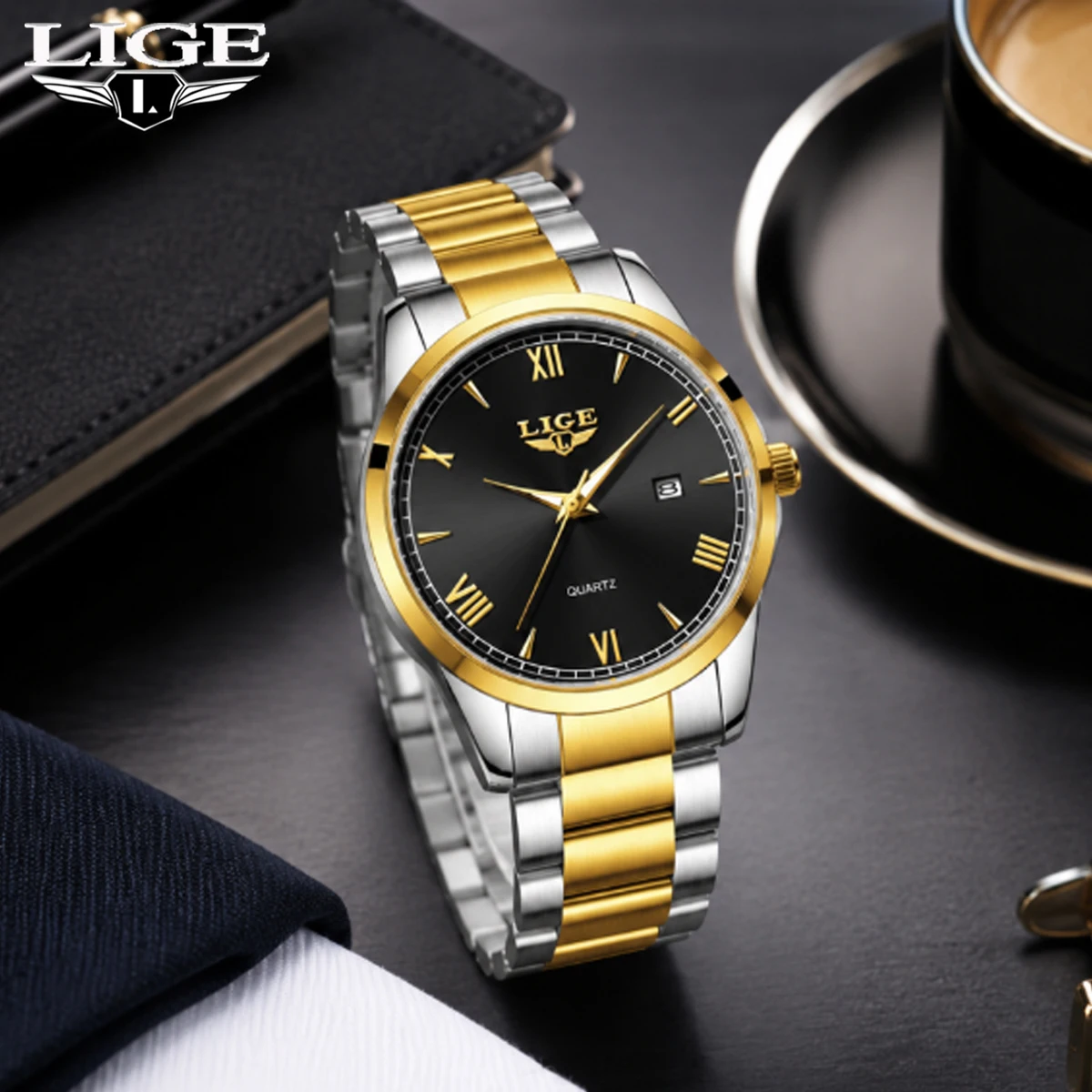 LIGE Fashion Mens Gold Watches Luxury Minimalist Quartz Wrist Watch Men Business Casual Calendar Watch Reloj Hombre
LIGE Fashion Mens Gold Watches Luxury Minimalist Quartz Wrist Watch Men Business Casual Calendar Watch Reloj Hombre