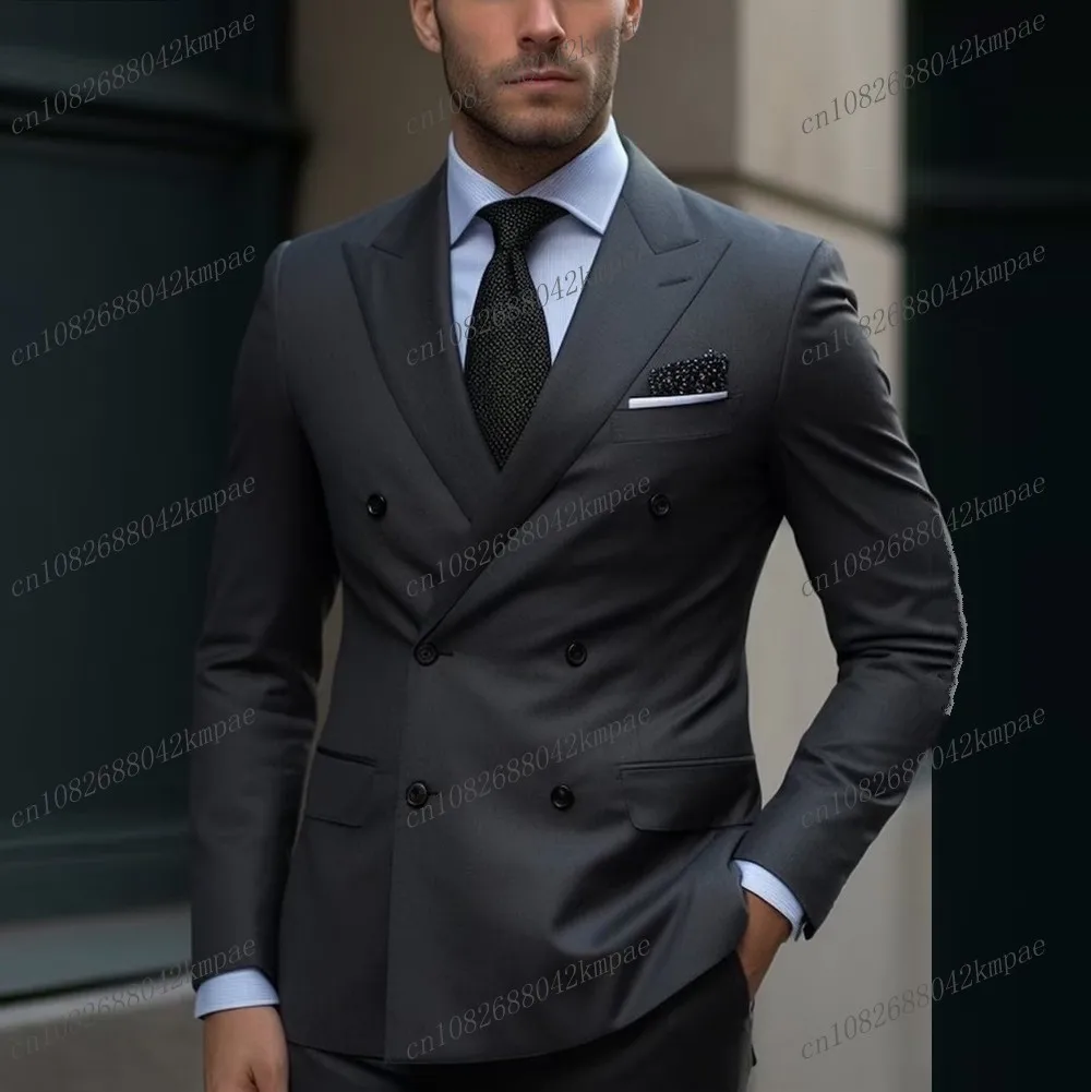 Fashion Dark Grey Formal Occasion Men Suit Groom Groomsman Wedding Party Prom Business Male Tuxedos 2 Piece Set Blazer Pants
Fashion Dark Grey Formal Occasion Men Suit Groom Groomsman Wedding Party Prom Business Male Tuxedos 2 Piece Set Blazer Pants