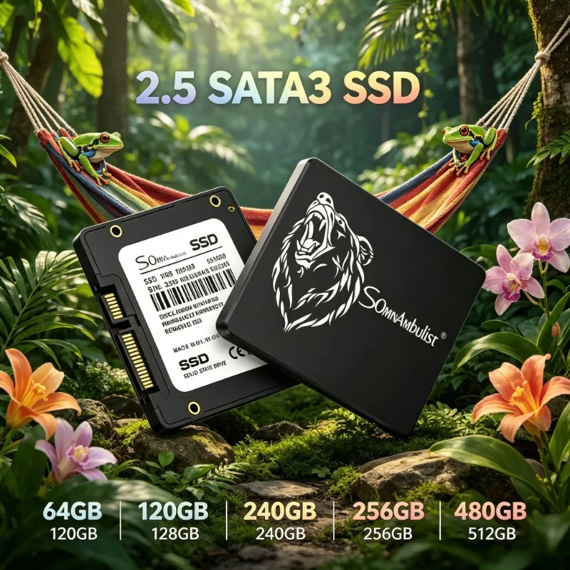 Premium SomnAmbulist 2.5 Inch SATA3 SSD Shockproof Durable All Capacities Internal Drive For Laptop Desktop
Premium SomnAmbulist 2.5 Inch SATA3 SSD Shockproof Durable All Capacities Internal Drive For Laptop Desktop
